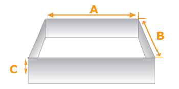 Calculate how much fire glass you'll need for a square fire feature