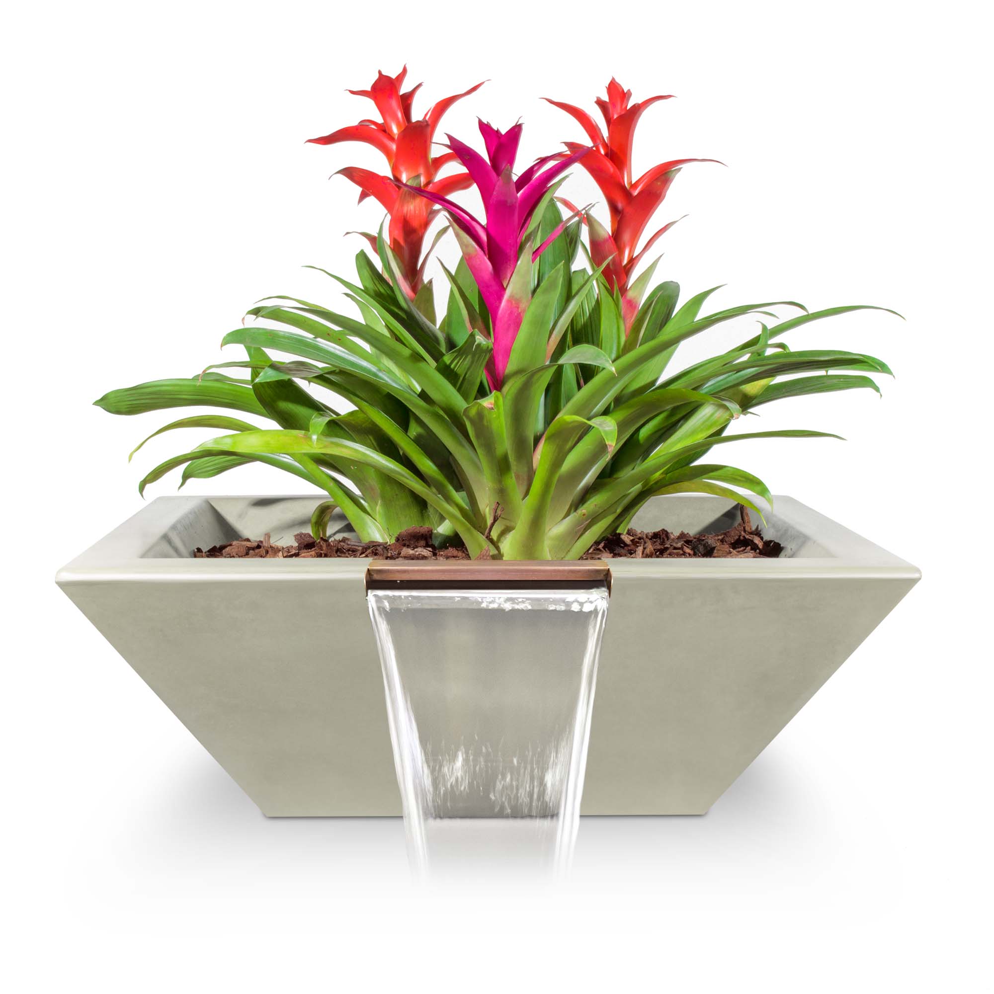 The Outdoor Plus Maya GFRC Concrete Square Planter & Water Bowl - Thumbnail 3