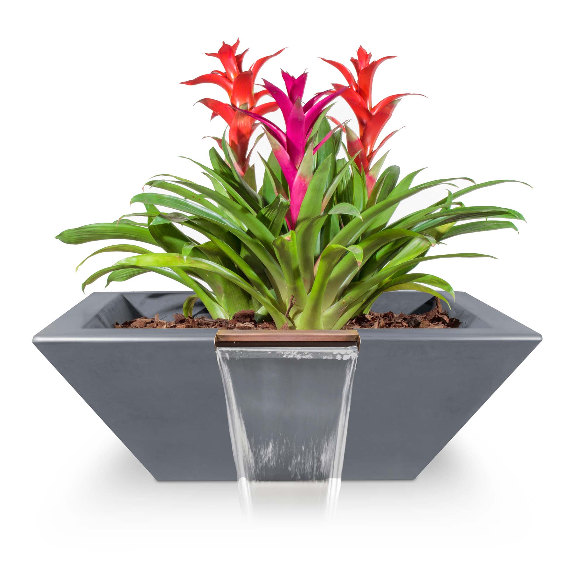 The Outdoor Plus Maya GFRC Concrete Square Planter & Water Bowl - Thumbnail 5
