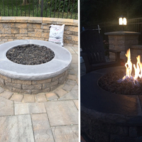 Customer DIY Fire pit with lava rock