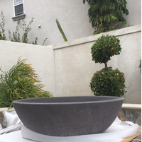 48 Inch Round Concrete Fire Bowl - Charcoal