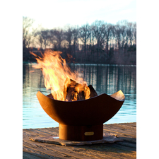 Fire Pit Art 36" Manta Ray Wood Burning Fire Pit