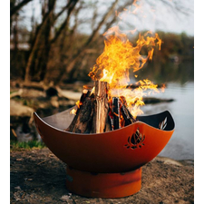 Fire Pit Art 36" Namaste Wood Burning Fire Pit