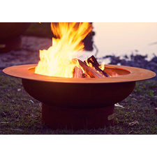 Fire Pit Art 40" Saturn With Lid Wood Burning Fire Pit