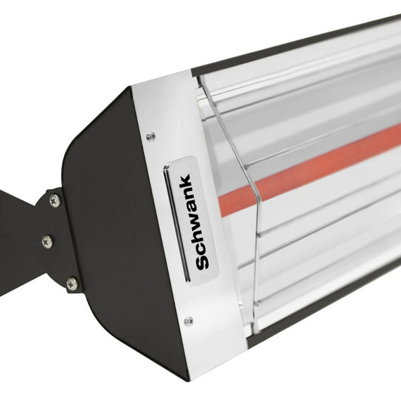 ElectricSchwank Heater Model ES-1533 Stainless Steel | 1500 Watts | 208V in Black Close Up View