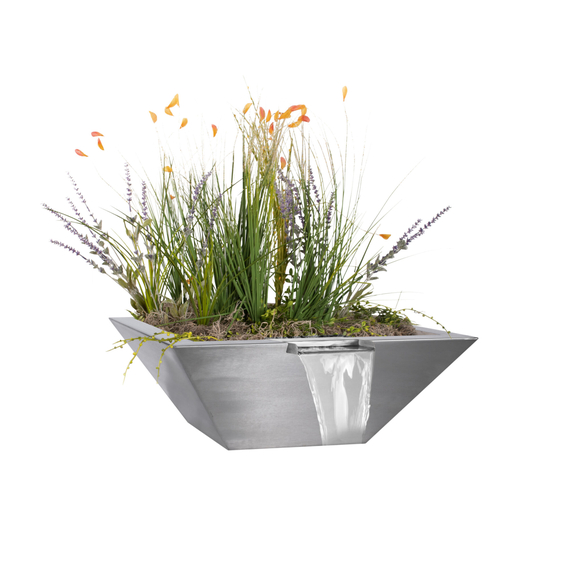 The Outdoor Plus Maya Square Planter and Water Bowl